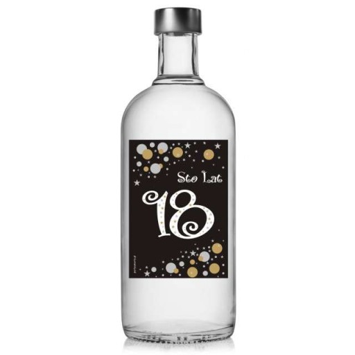 narodeninové etikety na ALCOHOL vodka 18. narodeniny