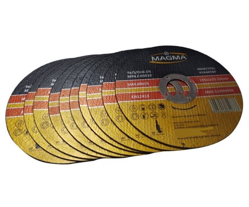 10 rezných kotúčov z nerezovej ocele 125x1,0 125mm x 1,0