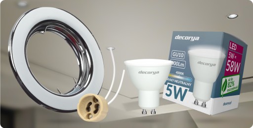 KOVOVÁ STROPNÁ LAMPA PRE HALOGÉNOVÉ LED ZÁSUVKA GU10 + LED ŽIAROVKA GU10
