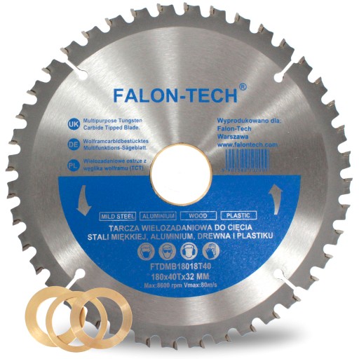 VIACÚČELOVÝ PÍLOVÝ DISK TCT FALON-TECH 180 40 zubov