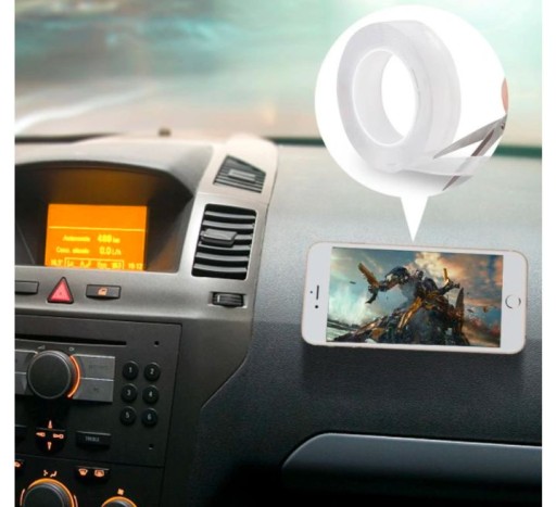 OPÄTOVNE POUŽITEĽNÁ NANO PÁSKA, OBOJSTRANNÁ, 5M GRIP