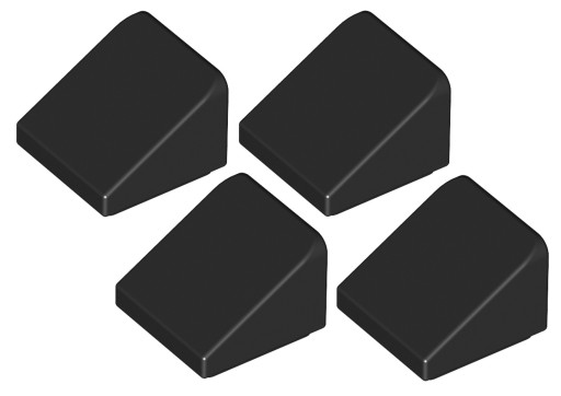 LEGO Bevel 1x1 čierna/čierna (54200/4504382) 4ks