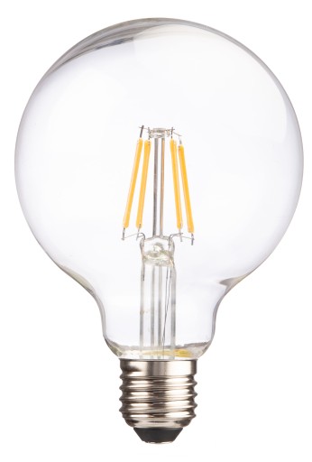 E27 G95 FILAMENT žiarovka 6W číra
