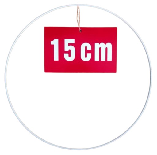 MACRAME obruč, BIELY KOVOVÝ RÁM ZÁKLADNA DREAMCATCHER NA ŠATY 15CM