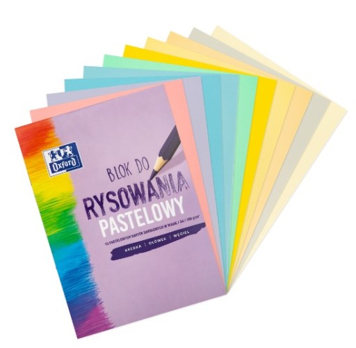 Farebný papier PASTEL A4 Oxford 10 listov 100 g/m²