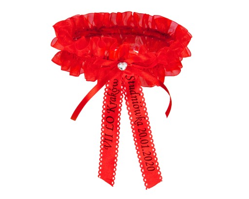 Podväzky PROM podväzok RED meno, dátum