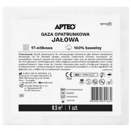 APTEO gáza sterilná 0,5 m2 1 kus