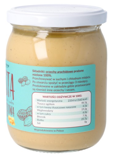 Krukam Arašidové maslo Arašidový krém 100% Arašidy 500 g