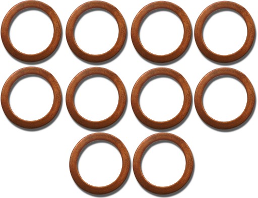 10x MEDENÁ PODLOŽKA CU 17x23x1,5 ZÁVIT 3/8''