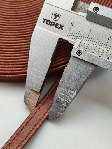 Eko kožený remienok na kabelku 8 mm / 100 cm hnedý