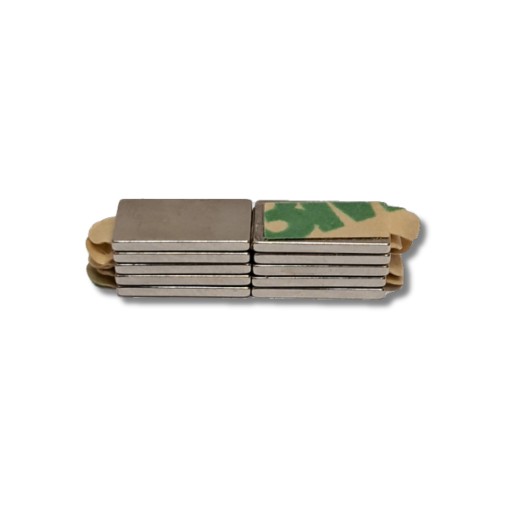 Neodymový magnet 10x5x1 mm s 3M lepiacou páskou 10 ks