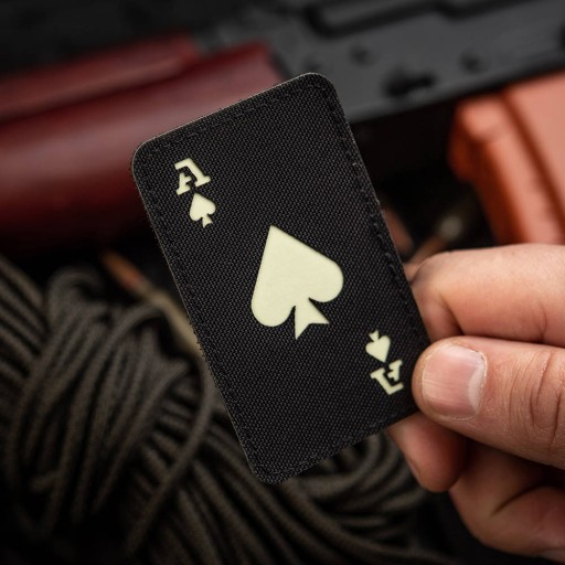 M-TAC ACE OF SPADES FLUOR VELCRO NÁŠIVKA ZNAKU