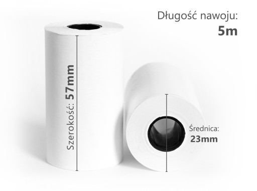 Termopapier 57mm / 5m pre pokladne, terminály, taxametre