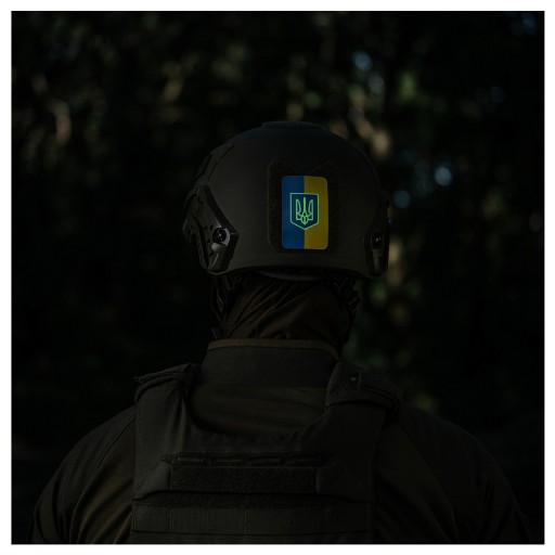 VELCRO NÁŠIVKA UKRAINE FLAG VERTIKÁLNY PLÁŠŤ M-TAC FLUORESCENT