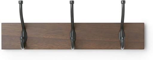 AMAZON BASICS DREVENÝ VEŠIAK 1 KS 3 HÁKY