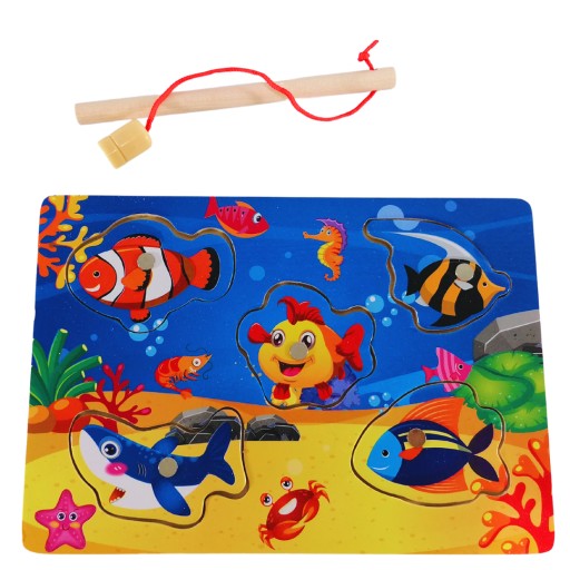 Arkádová HRA FISH ROD PUZZLE magnet