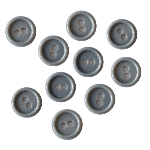 GOMBÍKY PLASTOVÉ okrúhle 11mm 10ks ŠEDÉ