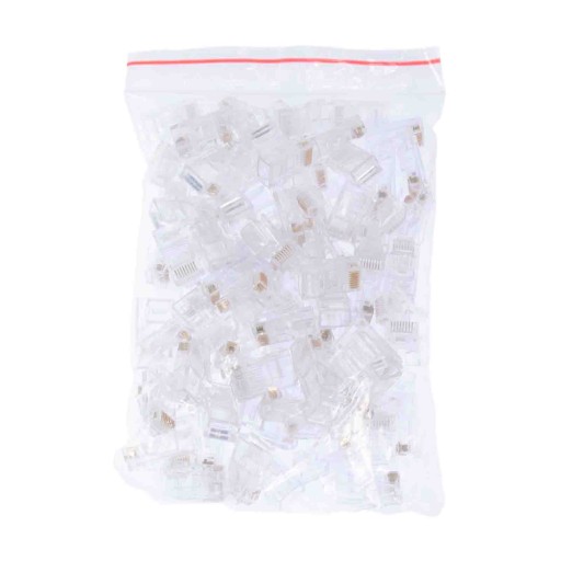 RJ45 8p8c kat. 5e zástrčky UTP, drôt, 50 ks