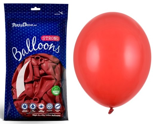 Pastelové červené balóny 100 kusov 12 cm Valentín