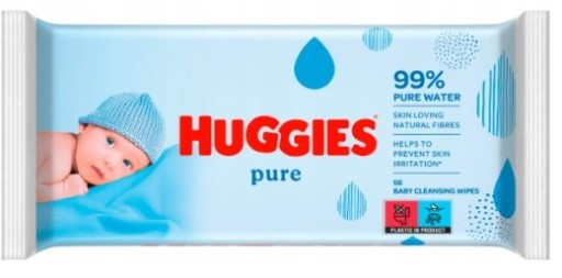 HUGGIES BABY PURE WATER Vlhčené obrúsky 56 ks.