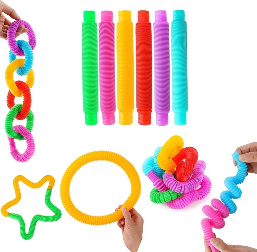 Rúrky Senzorické Rúrky Pop Tubes Set XXL 20 ks