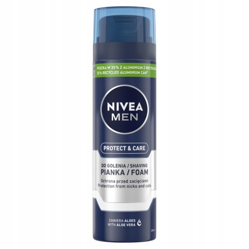 NIVEA MEN PROTECT&CARE Zmäkčujúca pena na holenie pre mužov 200ml