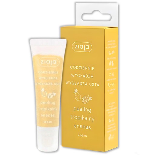 Ziaja peeling tropického ananásu vyhladzuje pery každý deň, 12 ml