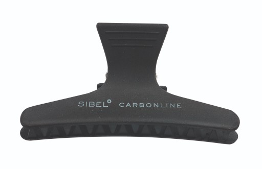 SIBEL Sponky do vlasov Carbon Antistatické 83 mm 3 ks