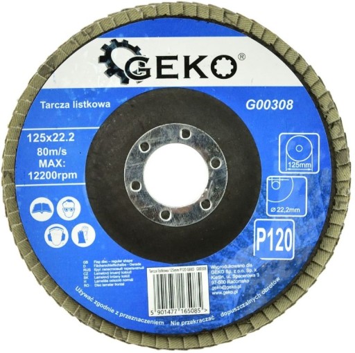 KLAPKOVÝ BRÚSNY KOTÚČ 125MM P120