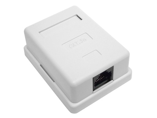 Zásuvka 1x RJ45/8P8C UTP cat.5E povrchové LSA kontakty