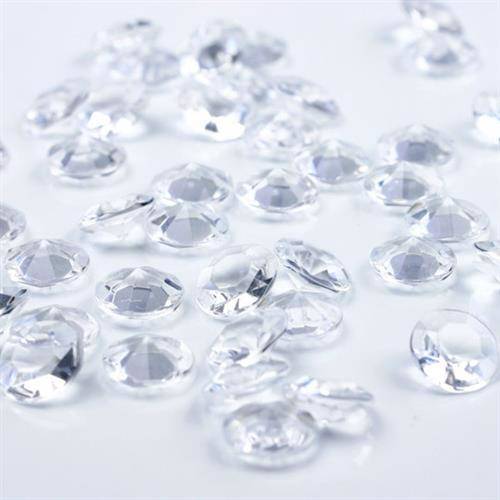 DIAMANTOVÉ KONFETTI 12mm ČERÉ kryštály 100 ks