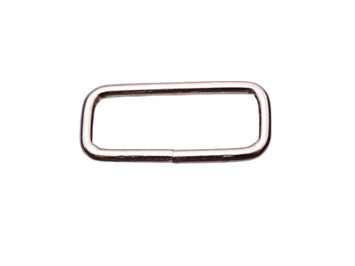 Kožený rámový obdĺžnik 30 / 10 / 3 mm strieborný, 10 kusov