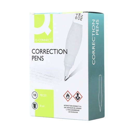 Q-CONNECT korektorové pero, kovový hrot, 8ml