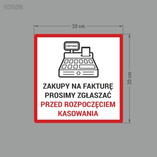 Nálepka - Informovať o faktúre 20x20