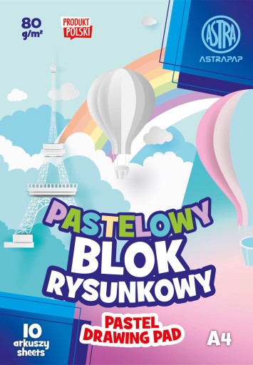 PASTEL Podložka na kreslenie pre deti ZUŠ A4/10k 80g Astra