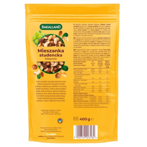 BAKALLAND ŠTUDENTSKÁ ZMES CLASSIC 400G