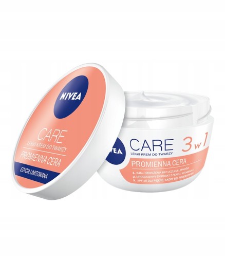 NIVEA CARE 3v1 ľahký krém na tvár pre žiarivú pleť