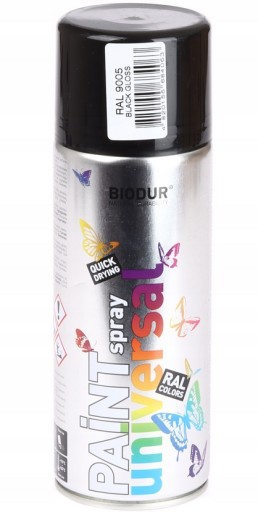 BIODUR Spray 400ml Ral9005 Lesklá čierna