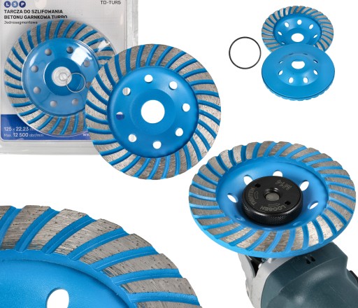 TURBO diamantový hrncový brúsny kotúč na brúsenie betónu, 125 MM