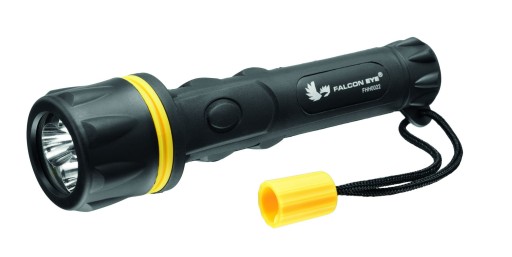 LED baterka FALCON 3xLED, napájanie 2x AA 15h batérie, čierna