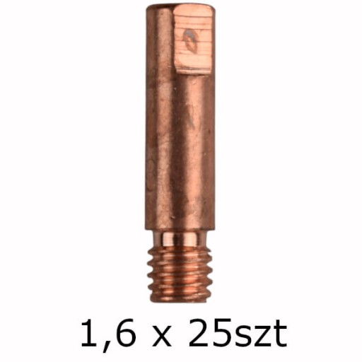 MIG MAG M6 CURRENT END, dĺžka 25mm 1,6mm; 25 ks