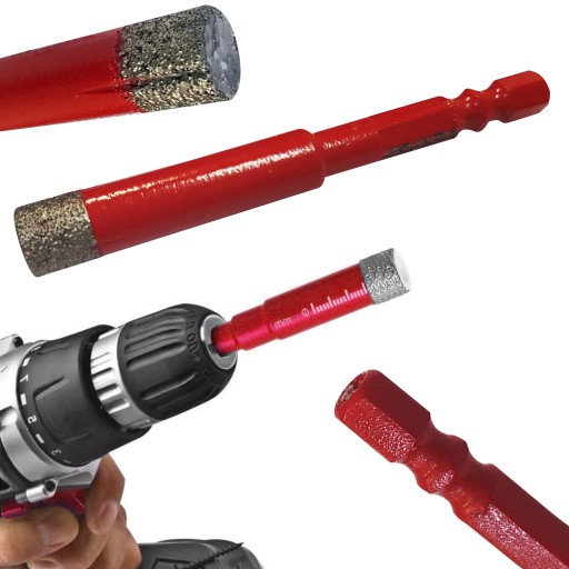 OTVOROVÁ PILA DIAMANTOVÁ VŔTAČKA VŔTAČKA 10mm PRE ŠESTIKRÁTKOVÚ keramiku