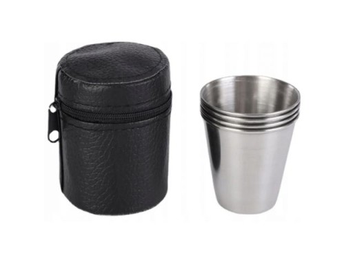 Kovové turistické okuliare 4 kusy + súprava pevného puzdra