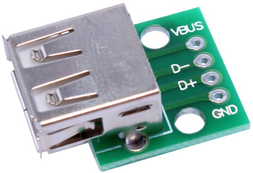 Zásuvka USB A so 4 kolíkmi na doske PCB samica