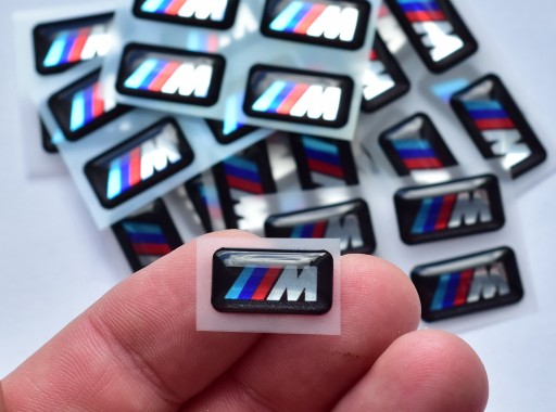 1x BMW M M Performance Package, nálepka s logom na chrómové disky 17x9 mm