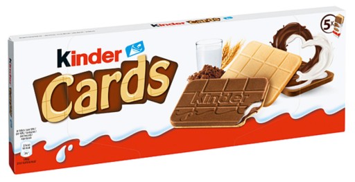 KINDER CARDS čokoládové oblátky 128g Z NEMECKA