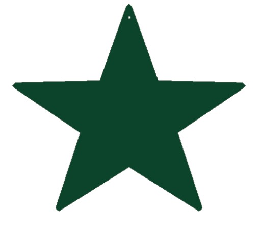 Dekor prívesok, prelamovaná dekorácia STAR, farby