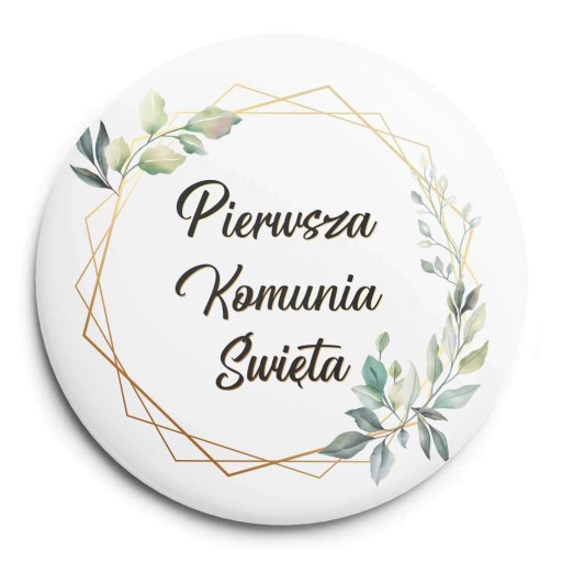 Špendlík na gombíky Kotylion Prvé sväté prijímanie eukalyptové vzory