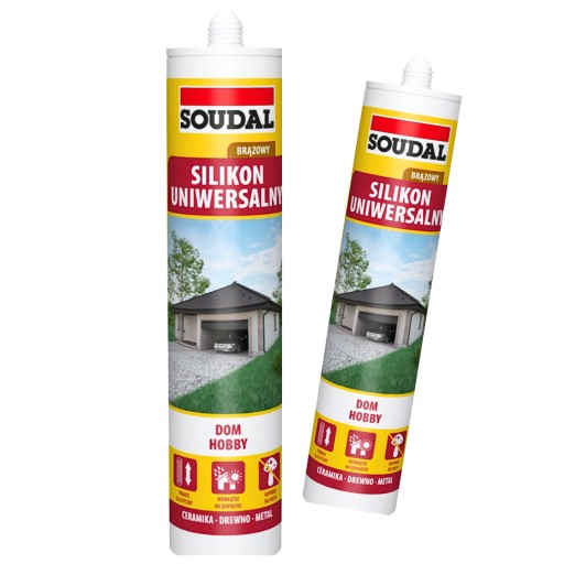 Soudal 280 silikón, univerzálny hnedý tmel