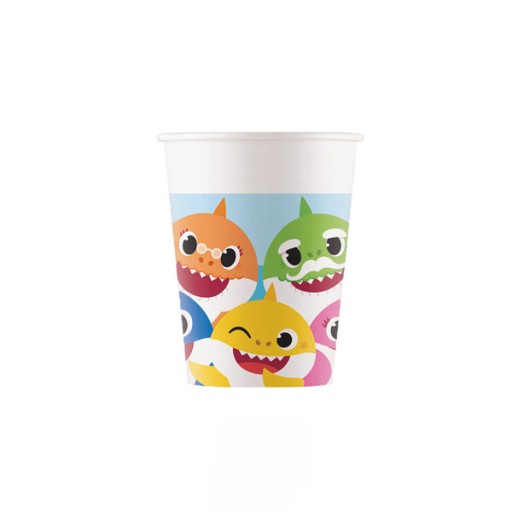 BABY SHARK SHARK SHARKS PAPIEROVÝ POHÁR 200 ML 8 KS.